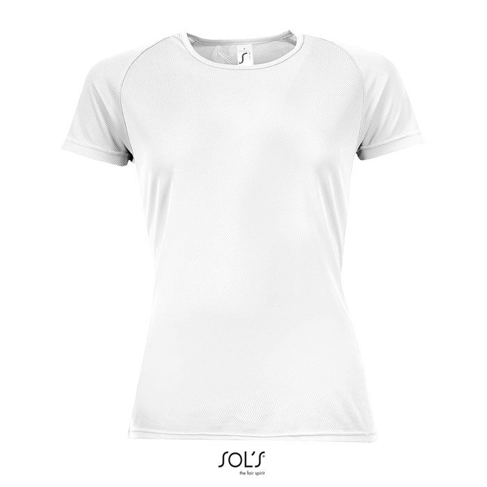 T-shirt femme respirant personnalisé 140g - SPORTY Blanc 1